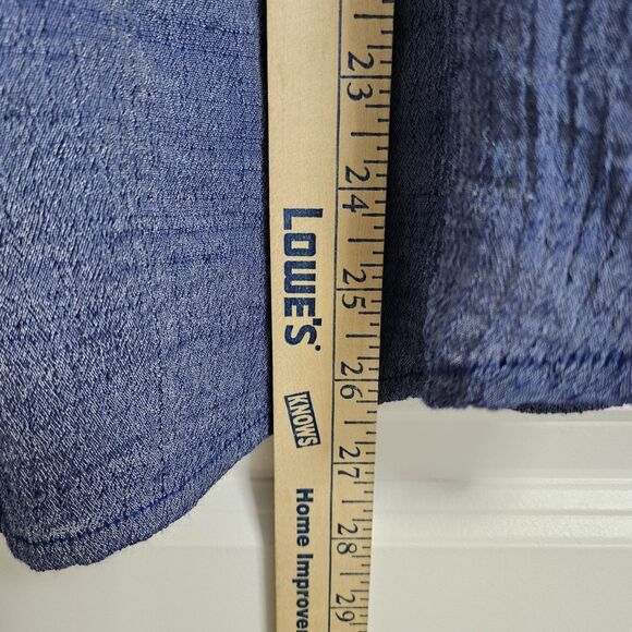 Zac & Rachel Ombre Blouse Women’s Sm Blue Long Sleeves Lightweight Semi Sheer - Picture 8 of 9